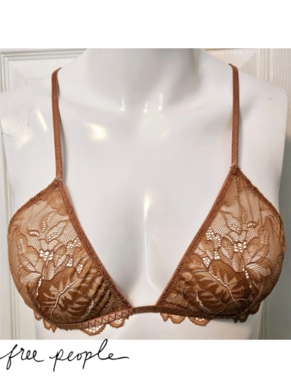 Intimately Free People Lace Bra - Neutral Tan - Size XS - Bralette - Lingerie